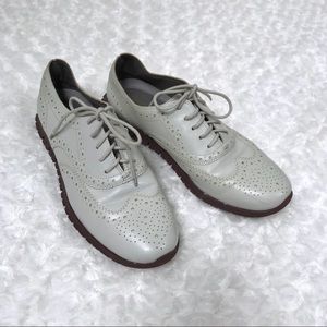 Cole Haan 8 Gray Zerogrand Wingtip Oxford Loafers
